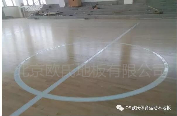 宜昌土門中學籃球木地板鋪設工程案例圖2