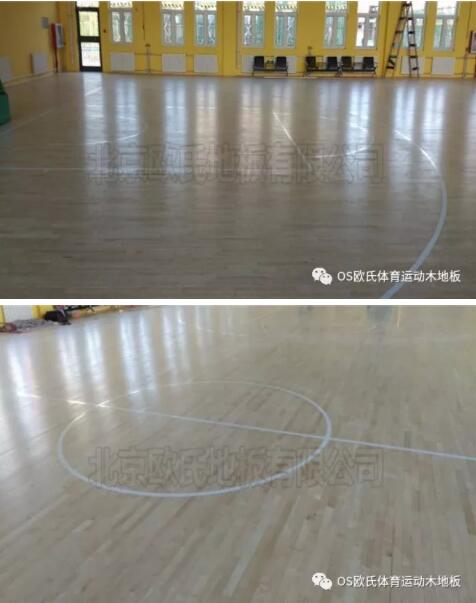 內(nèi)蒙古烏海雙欣電廠籃球館木地板成功案例